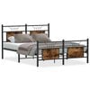 vidaXL Cadre de lit sans matelas ch&ecirc;ne fum&eacute; 140x200 cm bois ing&eacute;nierie