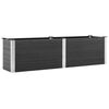 vidaXL Lit sur&eacute;lev&eacute; de jardin 200x50x54 cm WPC Gris