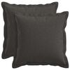 vidaXL Coussin HOUTEN 2 pi&egrave;ces Gris fonc&eacute; Lin synth&eacute;tique