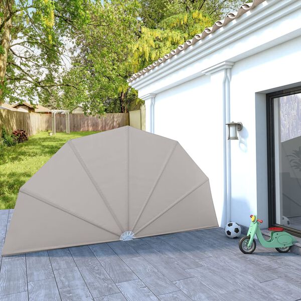 vidaXL Auvent latéral pliable de terrasse Crème 200 cm