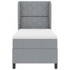 vidaXL Lit &agrave; ressorts avec matelas Gris clair 80 x 200 cm tissu
