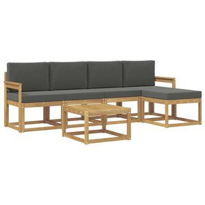 vidaXL Ensemble de canap&eacute;s d'ext&eacute;rieur 6 pc Blanc et anthracite