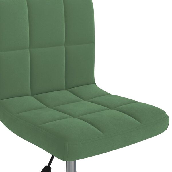 vidaXL Chaise pivotante de salle à manger Vert foncé Velours