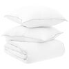 vidaXL Ensemble de Duvet Blanc 260 x 220 cm Polyester, Bambou