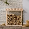 vidaXL Support pour bois de chauffage 108x64,5x110 cm Bois de pin