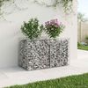 vidaXL Lit sur&eacute;lev&eacute; gabion Argent&eacute; 100 x 50 x 60 cm Acier galvanis&eacute;