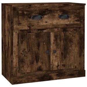 vidaXL Buffet ch&ecirc;ne fum&eacute; 70x35,5x67,5 cm bois d'ing&eacute;nierie