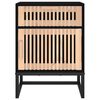 vidaXL Table de chevet noir 40x30x55,5 cm bois d&rsquo;ing&eacute;nierie et fer