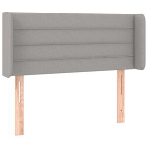 vidaXL T&ecirc;te de lit avec oreilles Gris clair 83x16x78/88 cm Tissu