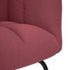 vidaXL Chaise à bascule avec repose-pied Rouge bordeaux Tissu