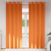 vidaXL Rideaux occultants avec anneaux 2 pcs Orange vif 245 x 140 cm