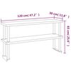 vidaXL Table de travail de cuisine avec étagère 120x60x145 cm Inox