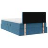 vidaXL Lit de Rangement avec matelas Bleu 120 x 190 cm Velours
