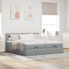 VidaXL Cadre de lit ottoman et matelas gris clair 160x200cm tissu
