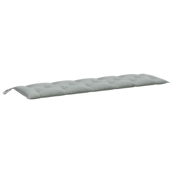 vidaXL Coussin de banc de jardin gris clair m&eacute;lang&eacute; 180x50x7 cm tissu