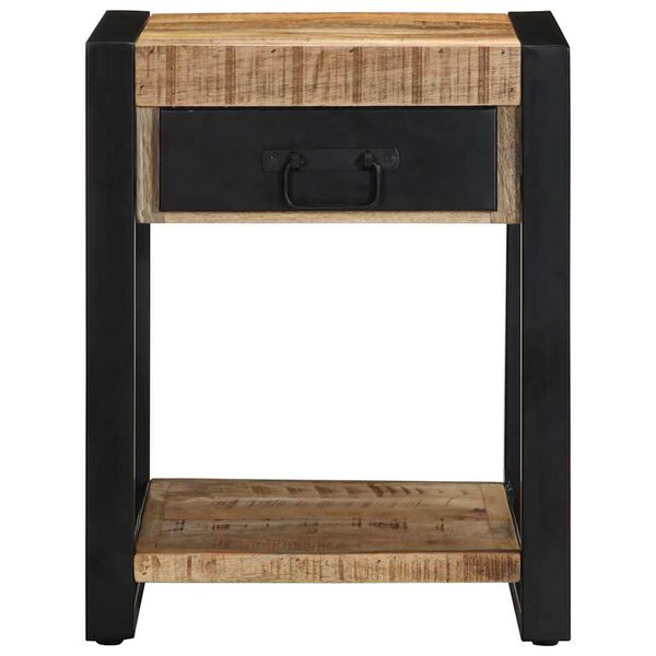 vidaXL Table d'appoint 40x40x50 cm bois massif de manguier brut