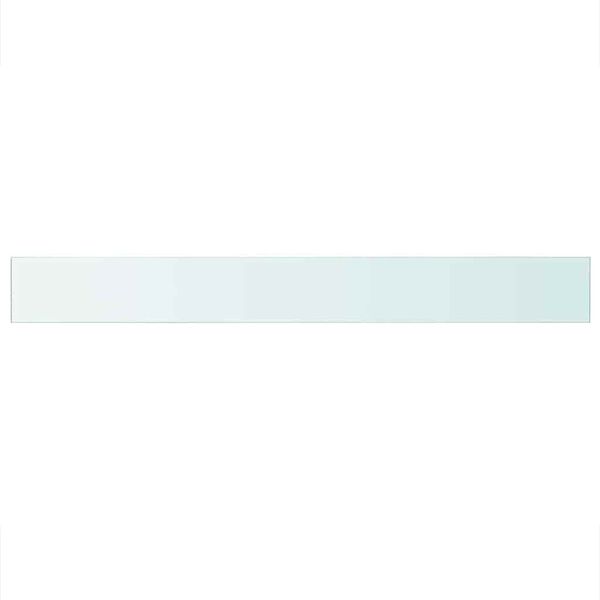 vidaXL Panneaux d'&eacute;tag&egrave;re 2 pcs Verre Transparent 110x12 cm