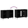 vidaXL Cabinet de salle de bain Noir 80 x 33 x 60 cm Bois d'ingénierie