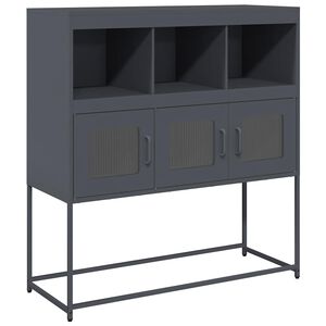 vidaXL Buffet anthracite 100,5x39x107 cm acier lamin&eacute; &agrave; froid