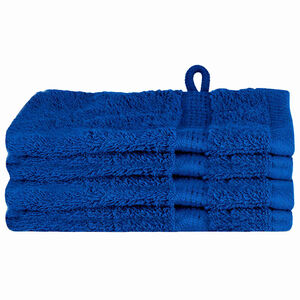 vidaXL Serviette Invit&eacute; SOLUND 4 pc Bleu 15 x 21 cm 550 gsm