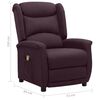 vidaXL Fauteuil de massage Violet Tissu