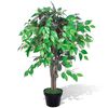 vidaXL Palmier Artificiel Plastique avec Pot 90 cm