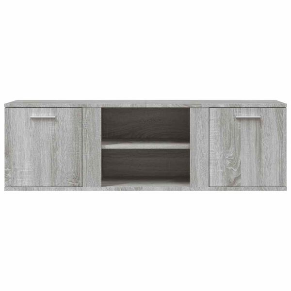 vidaXL Meuble TV sonoma gris 120x34x37 cm bois d'ing&eacute;nierie
