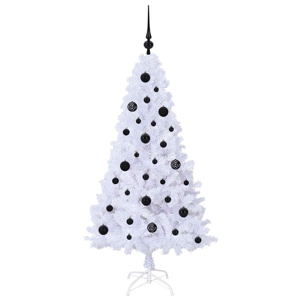 vidaXL Sapin de No&euml;l artificiel avec 150 LED Blanc 150 cm PVC et Acier