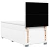 vidaXL Sommier &agrave; lattes de lit avec matelas Blanc 90x200 cm Similicuir