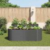 vidaXL Lit surélevé de jardin 240x80x81 cm Acier galvanisé Gris