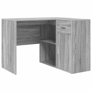 vidaXL Bureau d'angle avec tiroir Gris Sonoma 102 x 88 x 75 cm