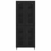 vidaXL Haut Armoire 2 pcs Ch&ecirc;ne noir Bois Agglom&eacute;r&eacute; et Verre