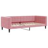vidaXL Lit de jour avec matelas rose 90x200 cm velours