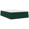 vidaXL Cadre de lit ottoman avec matelas vert fonc&eacute; 140x200 cm velours