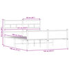 vidaXL Cadre de lit sans matelas chêne fumé 137x190 cm bois ingénierie