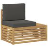 vidaXL Canap&eacute; d'ext&eacute;rieur extr&eacute;mit&eacute; avec coussin Blanc 91 x 63 x 73 cm