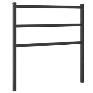 vidaXL T&ecirc;te de lit de remplacement m&eacute;tal noir 90 cm