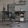 vidaXL Fauteuil inclinable de bureau Gris fonc&eacute; Tissu