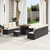 vidaXL Ensemble de canap&eacute; de jardin 10 pcs Noir Poly rotin
