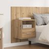 vidaXL T&ecirc;te de lit avec armoire avec tiroir 3 pcs Ch&ecirc;ne artisanal