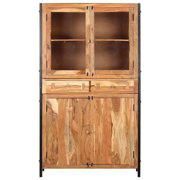 vidaXL Buffet 100 x 40 x 175 cm Bois d'acacia massif