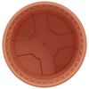 vidaXL Pot &agrave; fleurs rond 24 pcs Rouge brique &Oslash; 15 x 12 cm Plastique
