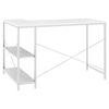 vidaXL Bureau d'ordinateur Blanc 110x72x70 cm Bois d'ing&eacute;nierie