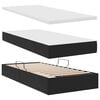vidaXL Lit de Rangement avec matelas avec t&ecirc;te de lit Noir 90 x 200 cm