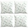 vidaXL Coussins &Eacute;parpill&eacute;s 4 pc Tissu en Polyester Motif feuilles