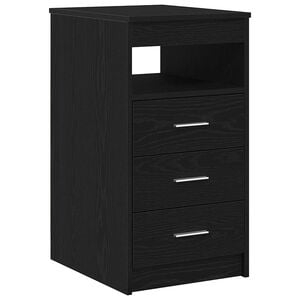 vidaXL Meuble &agrave; tiroirs en ch&ecirc;ne noir 40x50x76 cm bois d'ing&eacute;nierie
