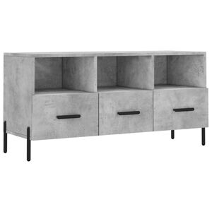 vidaXL Meuble TV gris b&eacute;ton 102x36x50 cm bois d'ing&eacute;nierie