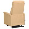 vidaXL Fauteuil de massage Cr&egrave;me Tissu microfibre