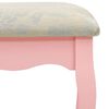 vidaXL Ensemble de coiffeuse avec tabouret Rose 80x69x141 cm Paulownia