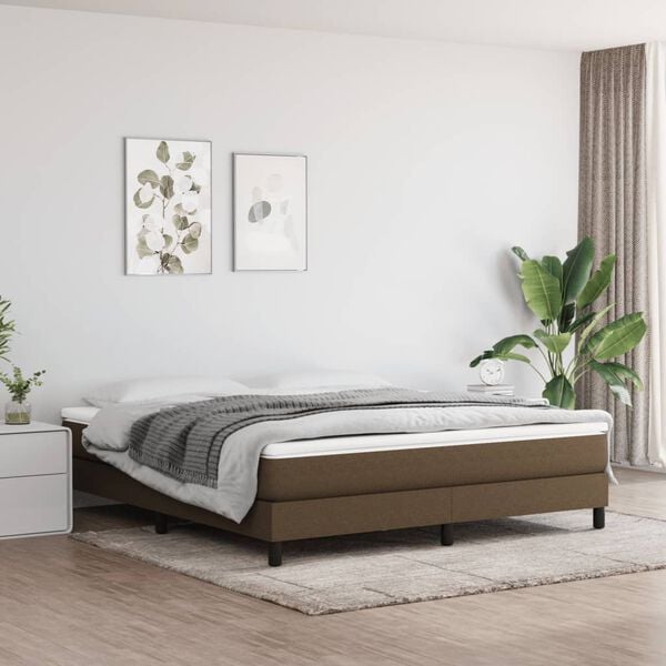 vidaXL Matelas de lit &agrave; ressorts ensach&eacute;s fermet&eacute; moyenne Marron fonc&eacute; 180x200x20 cm